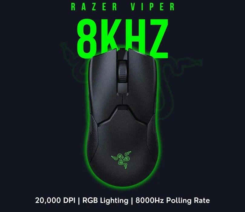 Razer Viper 8KHz (Classic Black) Ultralight Ambidextrous Wired Gaming Mouse price in Pakistan product image