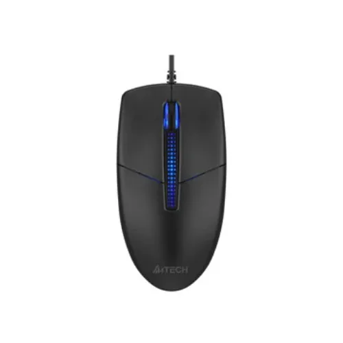 A4tech N-530S Black Illuminated Blue Backlit Wired Mouse price in Pakistan product image