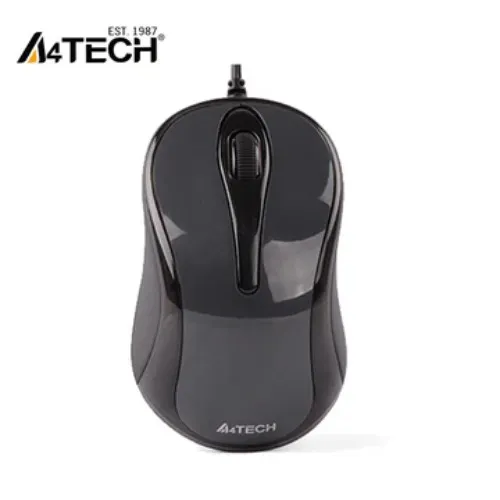 A4tech N-350 Mini Wired Optical Computer Mouse - Grey price in Pakistan product image