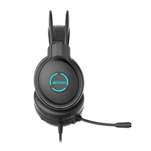 A4tech audio A4tech FH300U Black RGB Noise Cancelling Wired Headset front view