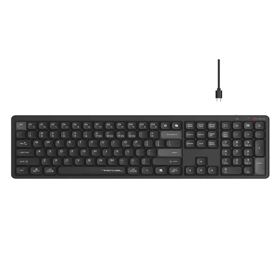 A4tech FBX55C Black Bluetooth & Wireless Rechargeable Office Keyboard price in Pakistan product image