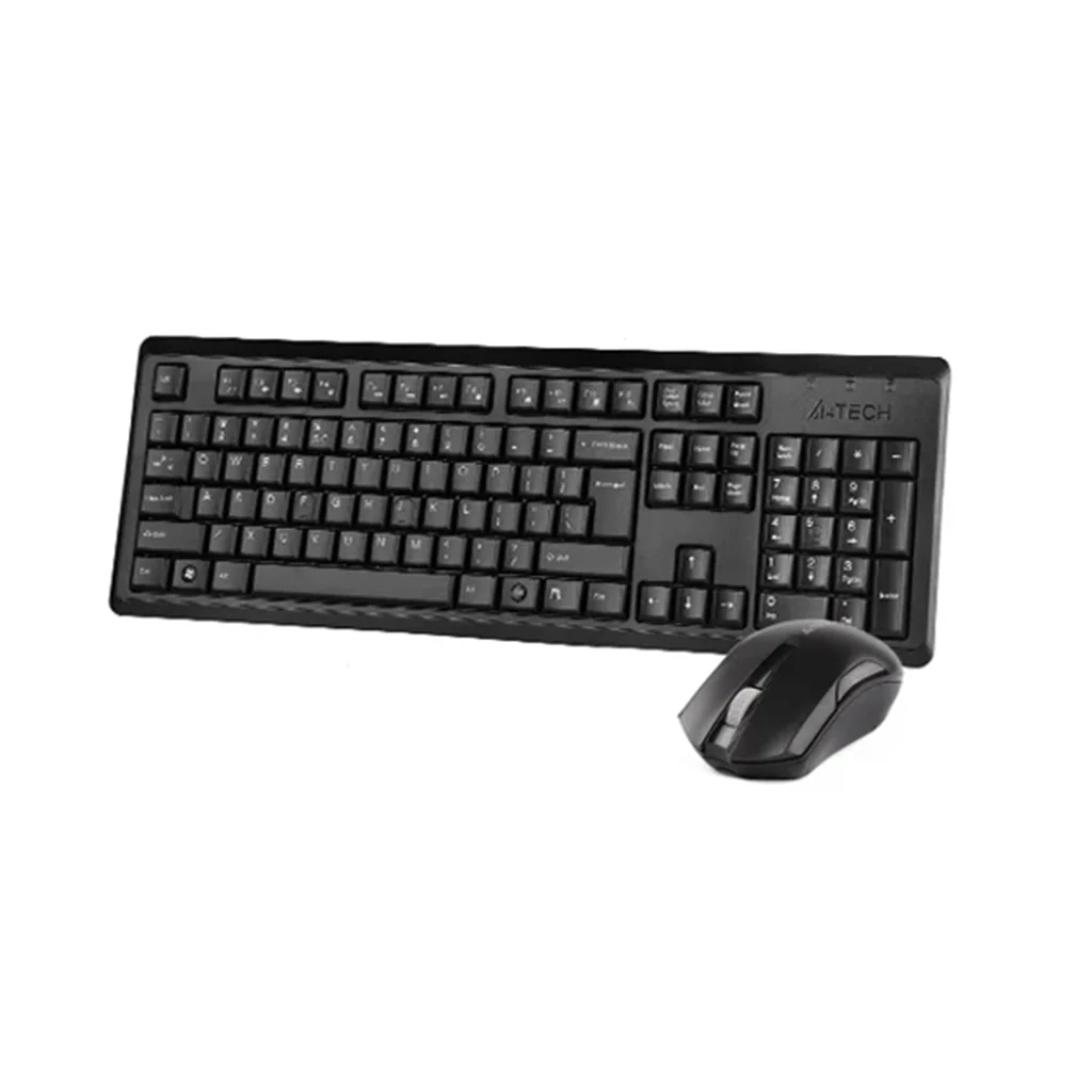 A4tech 4200NS Wireless Silent Mouse & Full Size Keyboard Office Combo price in Pakistan product image