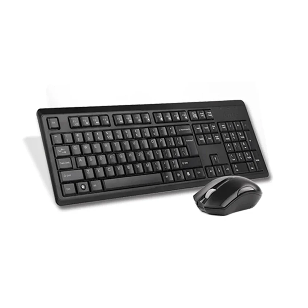 A4tech pc gear A4tech 4200NS Wireless Silent Mouse & Full Size Keyboard Office Combo front view