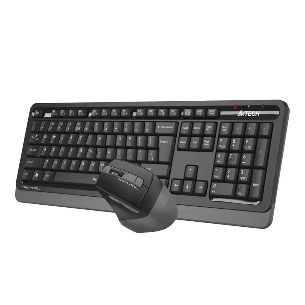 A4tech pc gear A4tech FGS1035Q Grey 2.4G Quite Key 2-in-1 combo front view
