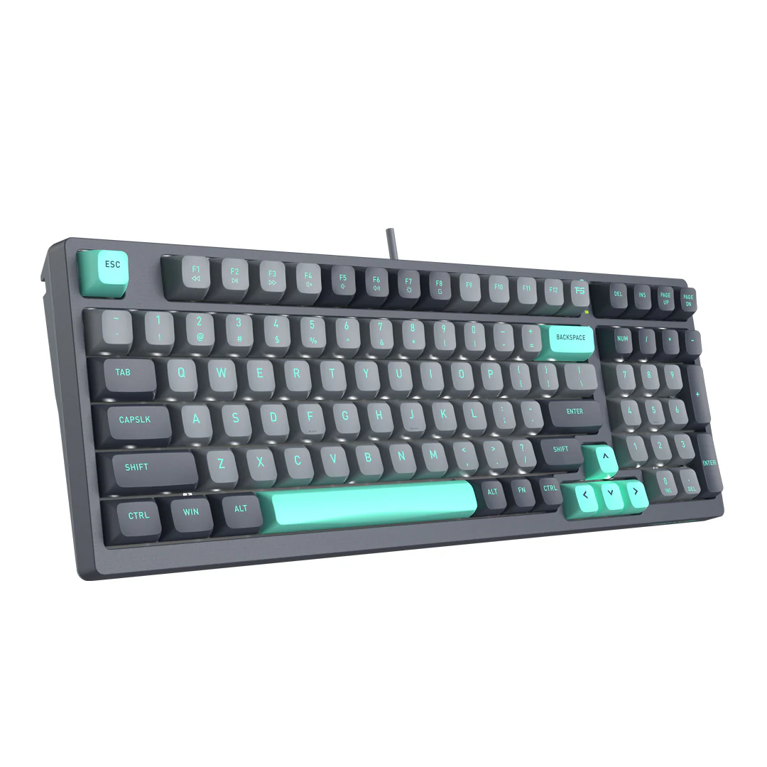 A4tech pc gear A4tech FS300 Panda White Backlit Mechanical Keyboard front view