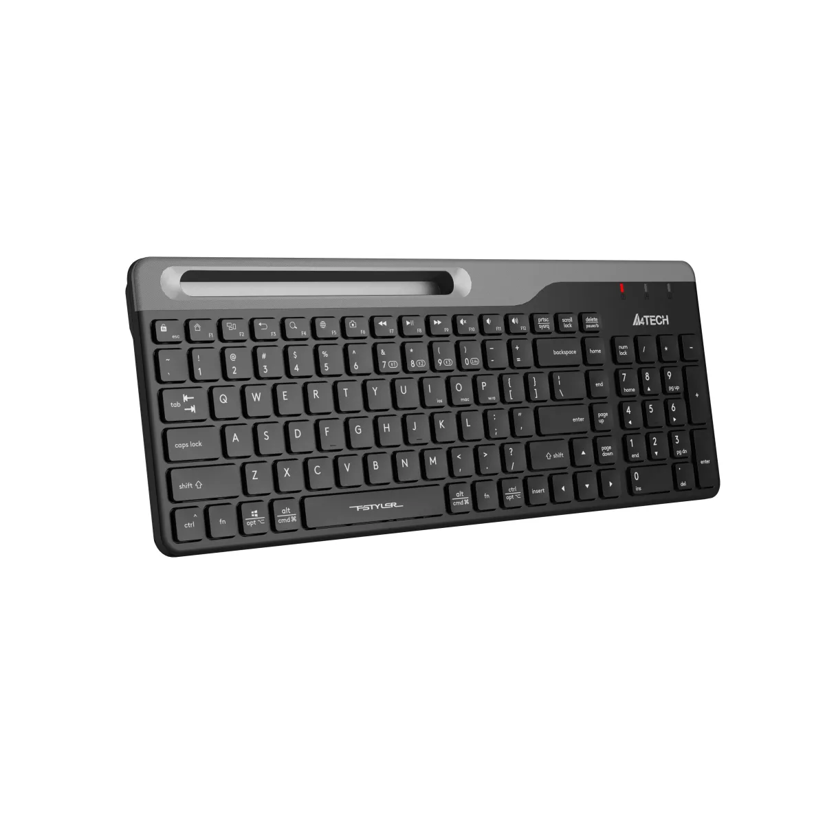 A4tech pc gear A4tech FBK25 Dual Mode Wireless Quite Keys Office Keyboard front view