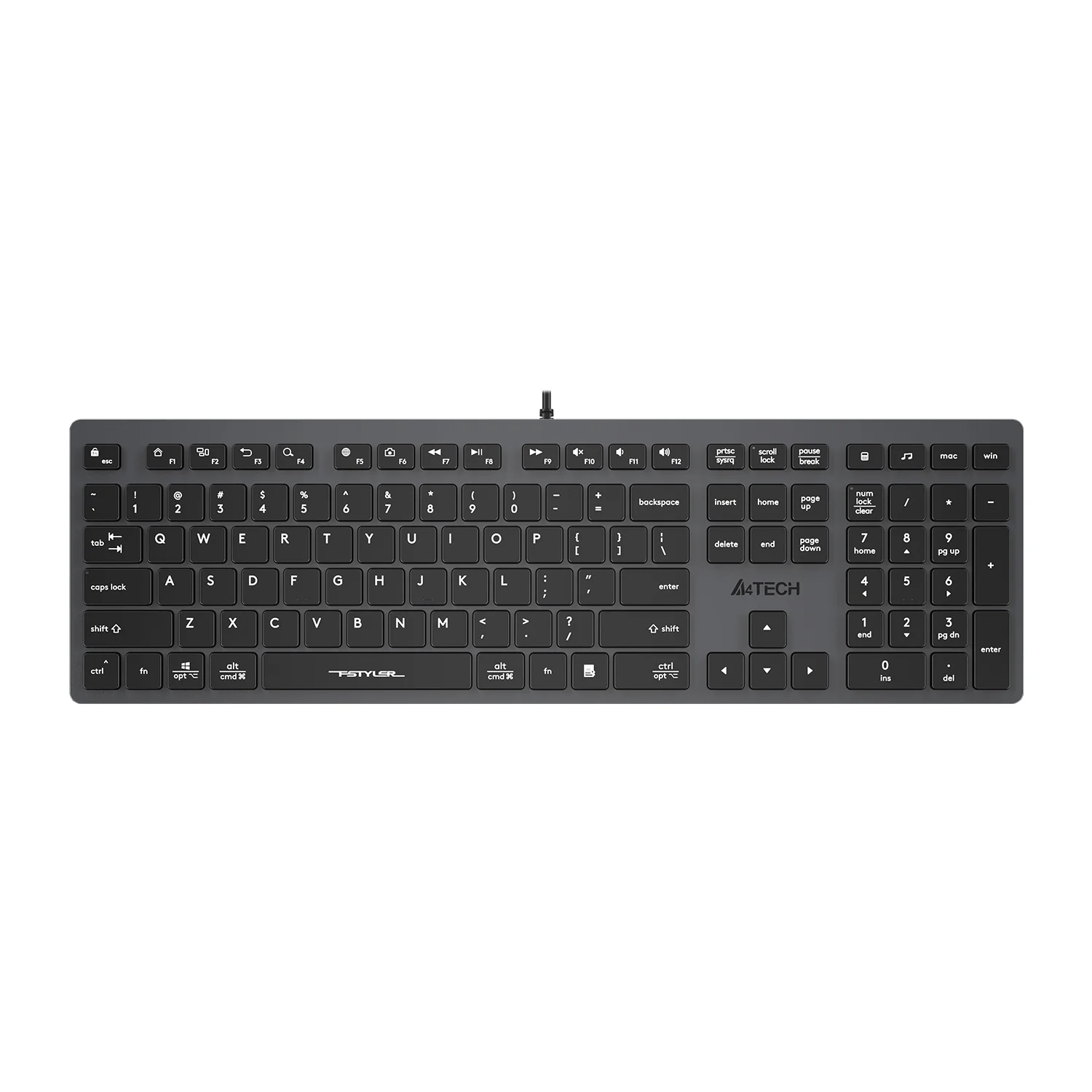 A4tech Fstyler FX50 Scissor Switch Computer Keyboard - Keycaps price in Pakistan product image