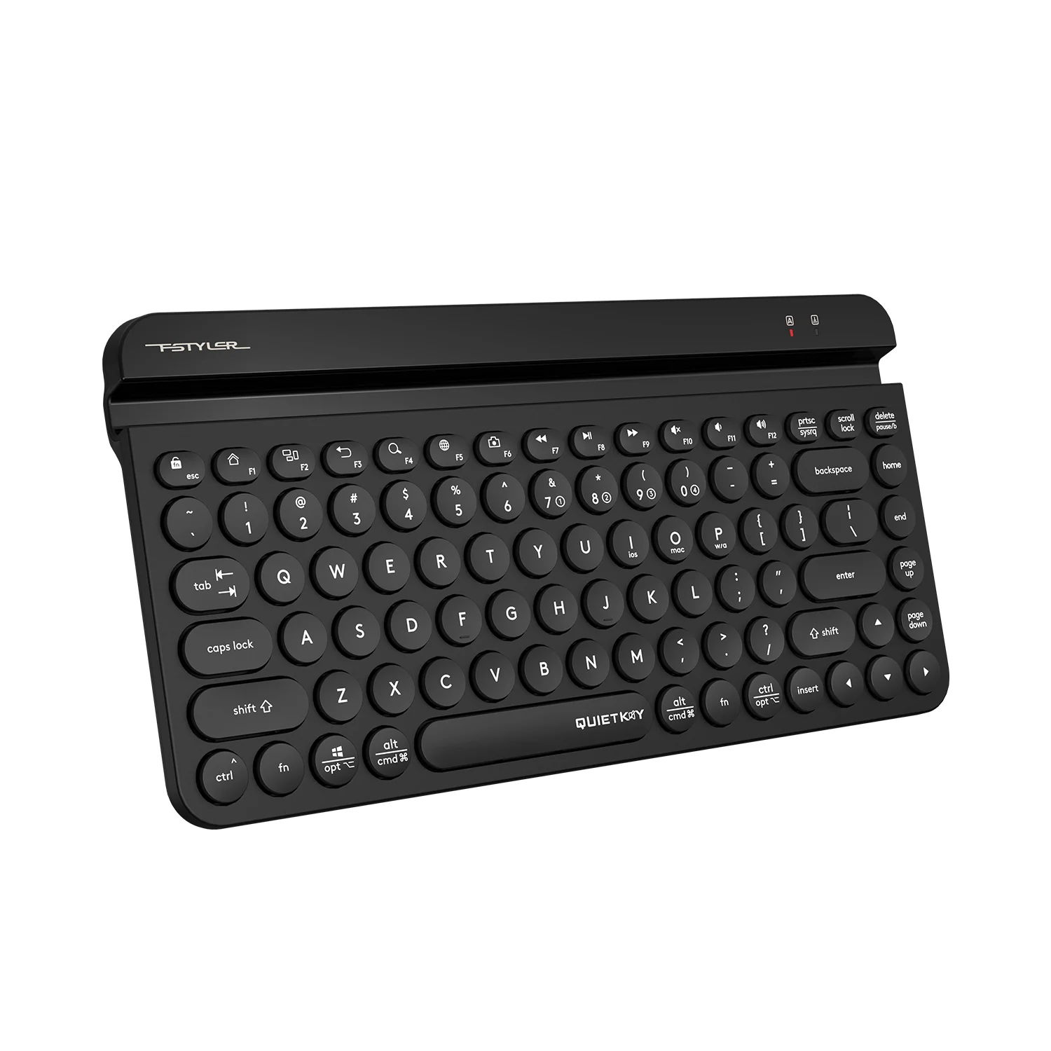 A4tech pc gear A4tech FBK30 Mini Avocado Black Wireless Round Keycaps Keyboard front view