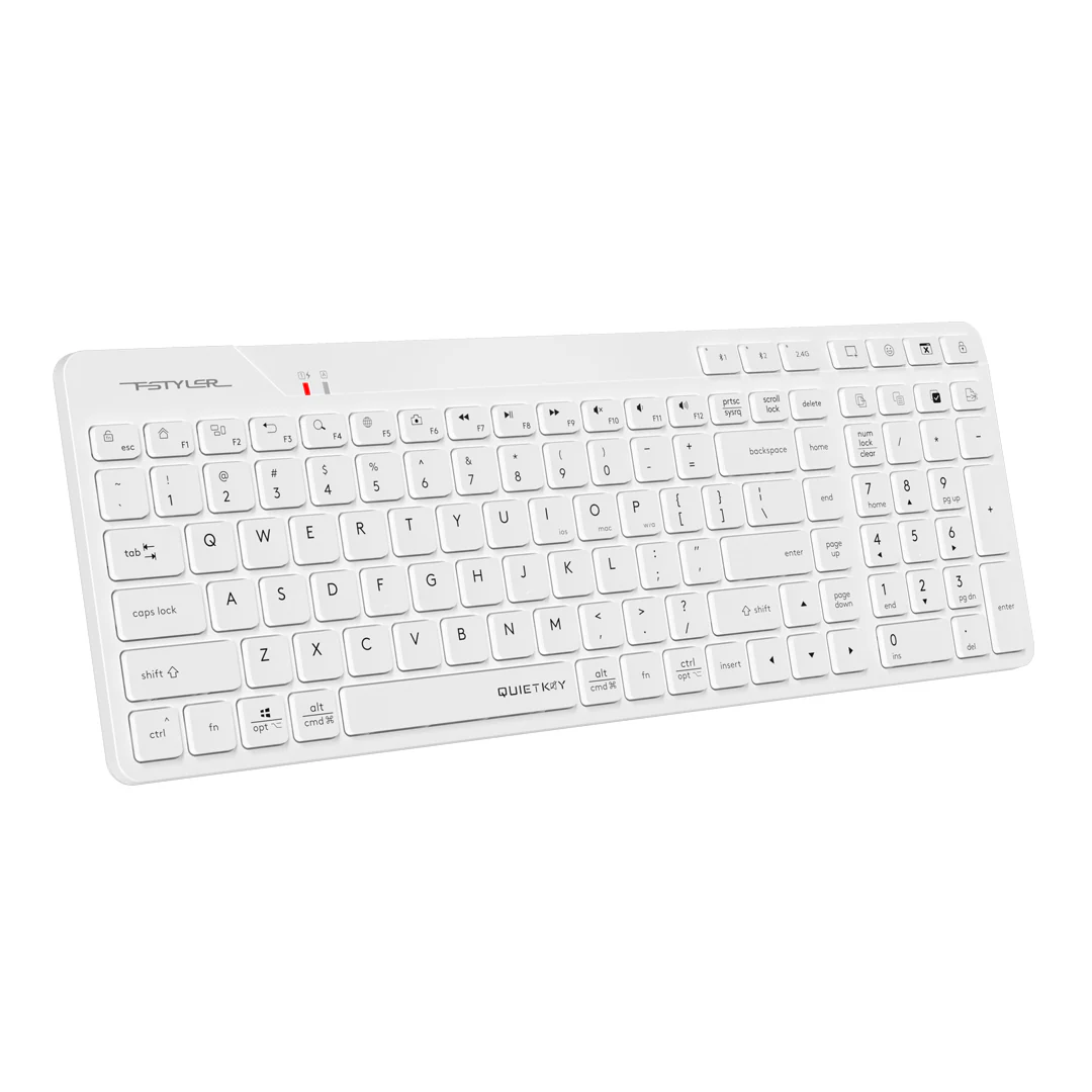 A4tech FBK27C AS QuietKey White Anti Sleep Mode Office Keyboard