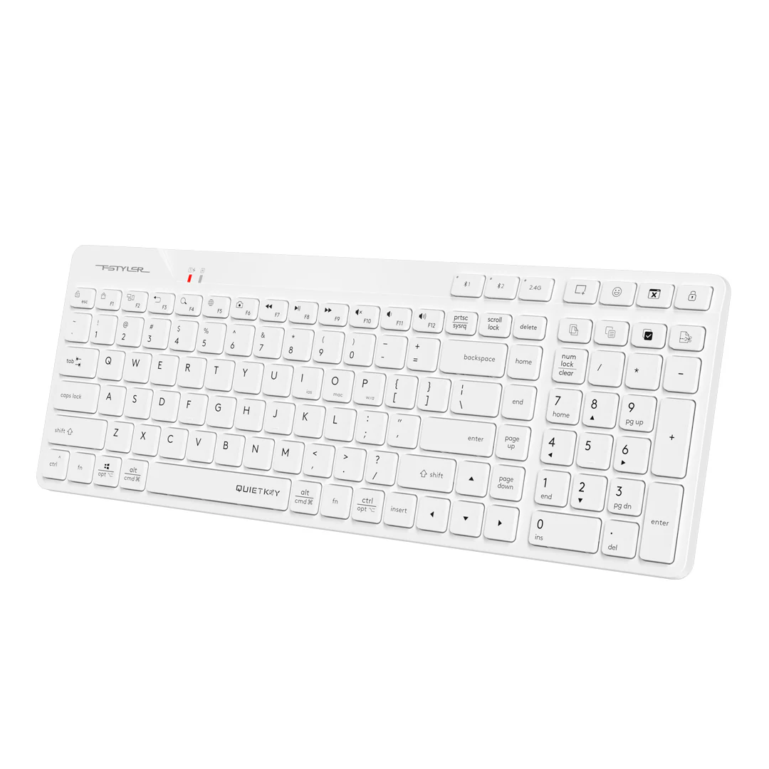 Buy A4tech FBK27C AS QuietKey White Anti Sleep Mode Office Keyboard online in Pakistan at WaddaGamer