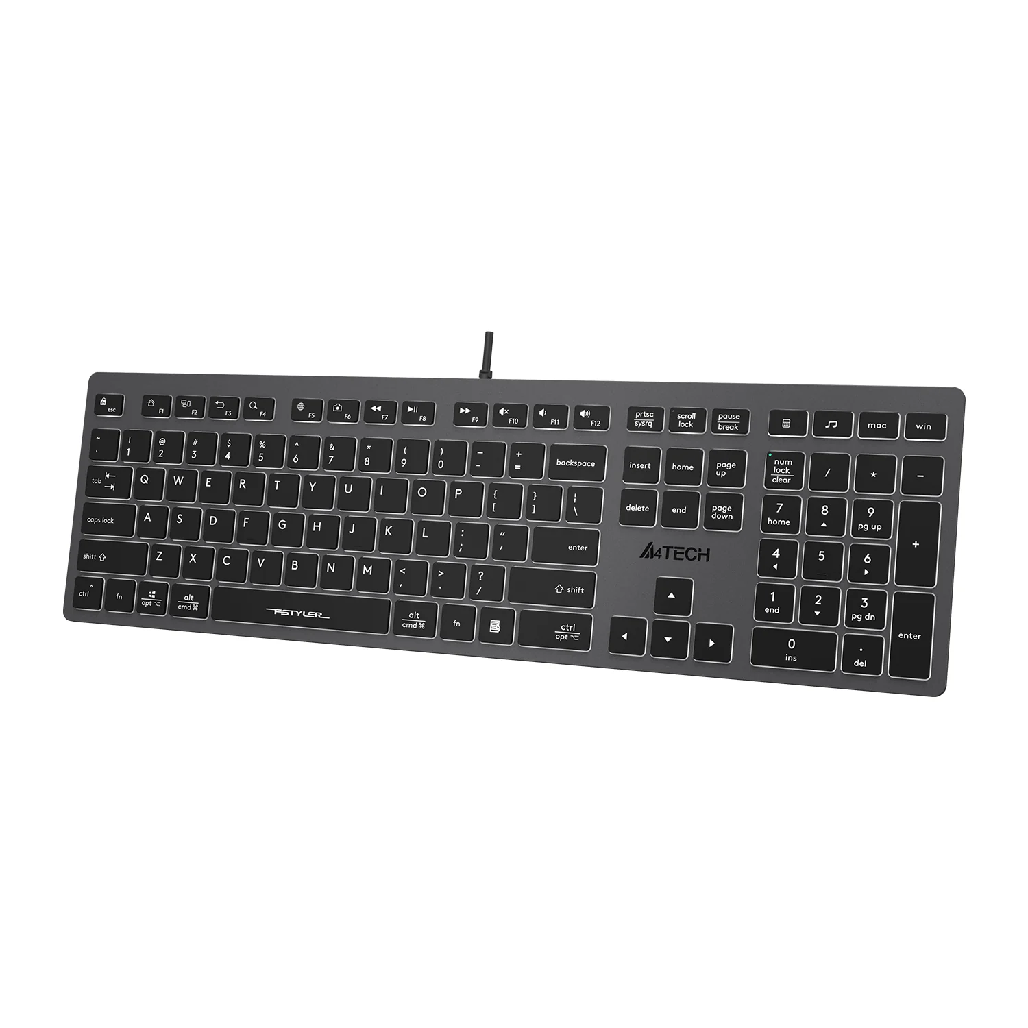 Buy A4tech FX60 Scissor Switch Neon Lighting Low Profile Office Keyboard online in Pakistan at WaddaGamer