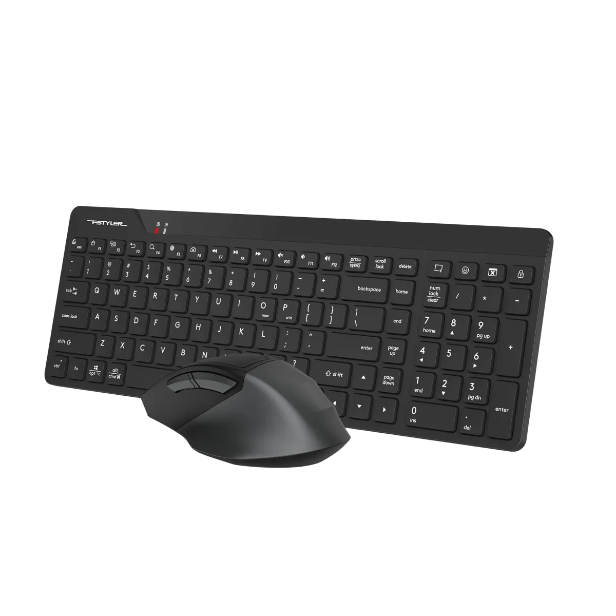 Buy A4tech FG2400 AIR 2 Black Full Size Quite Keyboard & Silent Mouse 2-in-1 Set online in Pakistan at WaddaGamer