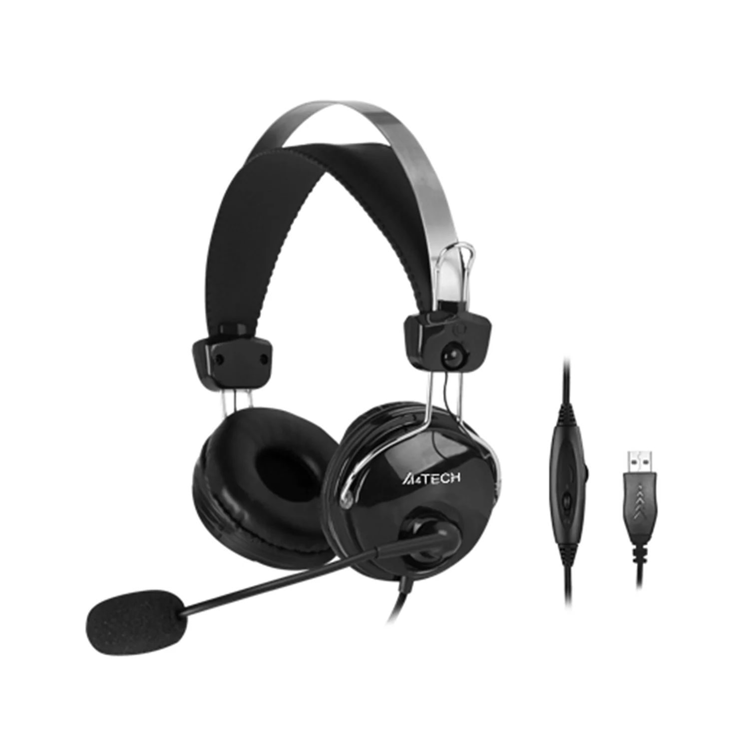 A4tech HU-7P Single-Directional Mic USB Wired Headset price in Pakistan product image