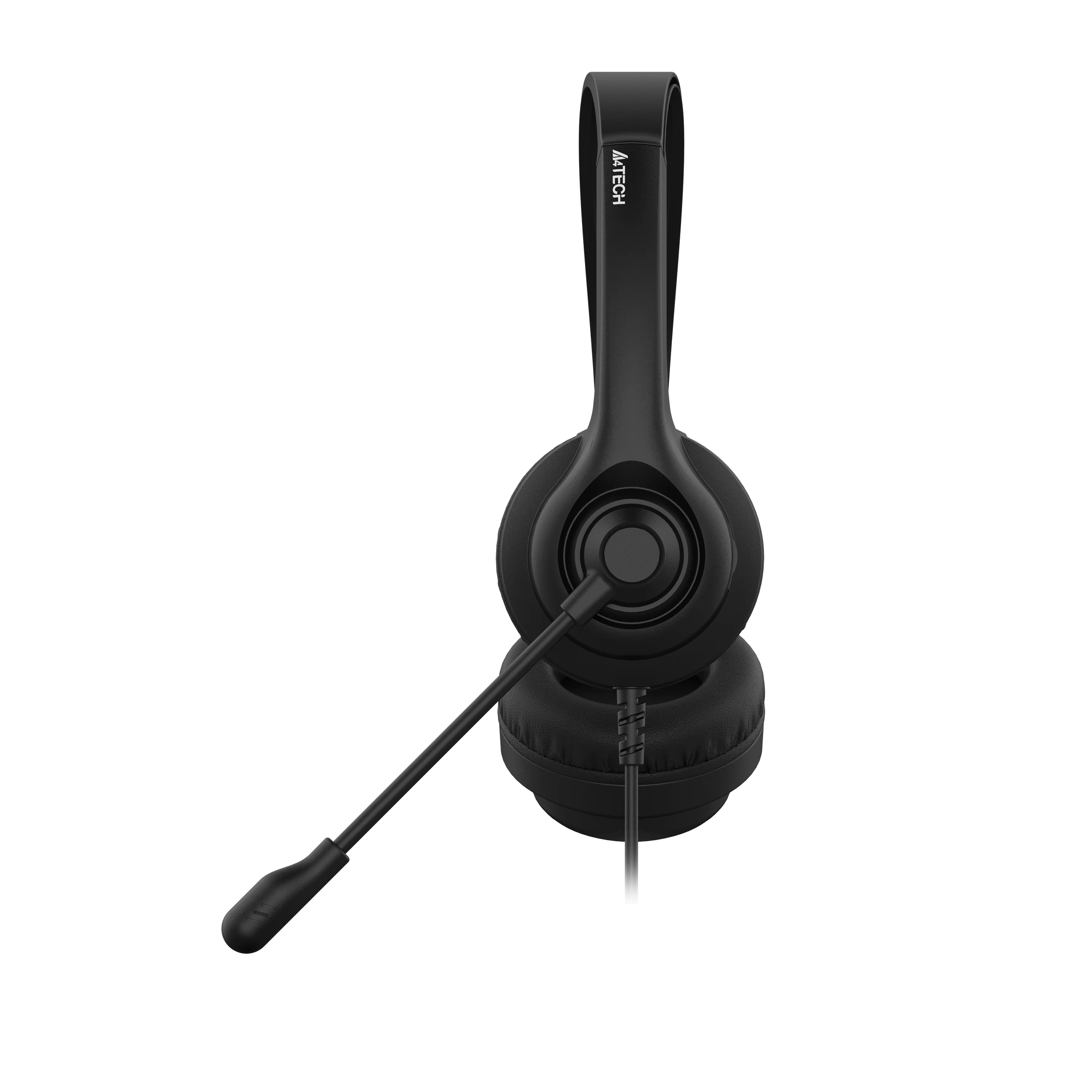 A4tech headphones A4tech HS-8i Black Light Weight Rotatable Mic Wired Headset front view