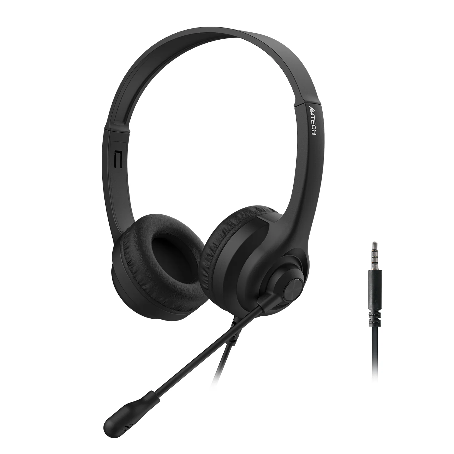 A4tech HS-8i Black Light Weight Rotatable Mic Wired Headset price in Pakistan product image