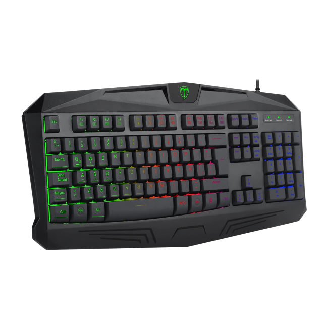 T-Dagger pc gear T-Dagger Tanker Rainbow TGK106 Keyboard front view