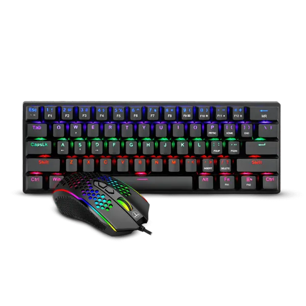 T-Dagger pc gear T-Dagger TGS008 Black 2-in-1 Gaming Combo front view