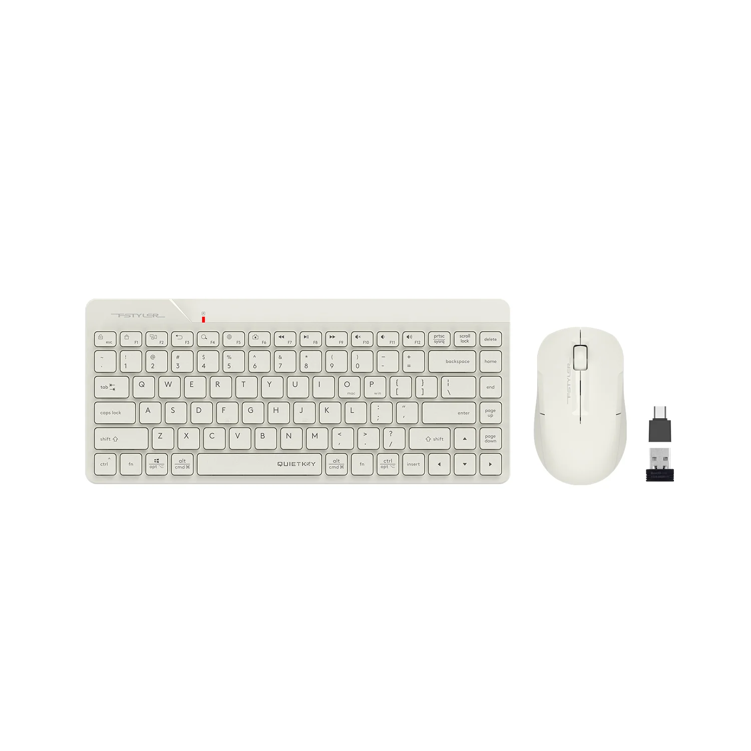 A4tech FG2200 AIR2 BEIGE Quite Key Compact Office Combo price in Pakistan product image