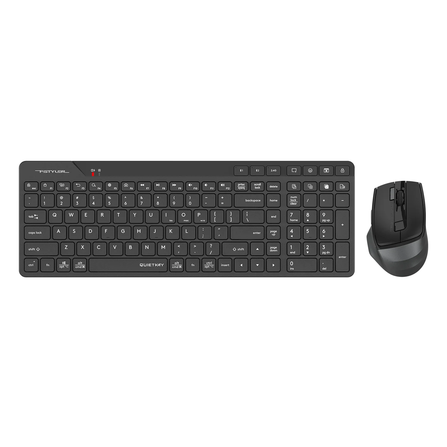 A4tech FB2800C AIR2 Slient Click Mouse & Quite Key Keyboard combo price in Pakistan product image