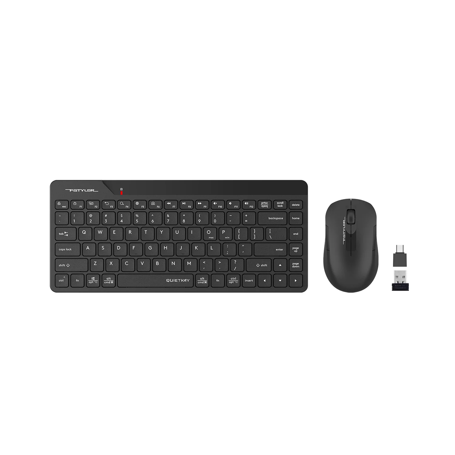 A4tech FG2200 AIR2 Black Dual Mode Quite Key 2-in-1 Combo price in Pakistan product image