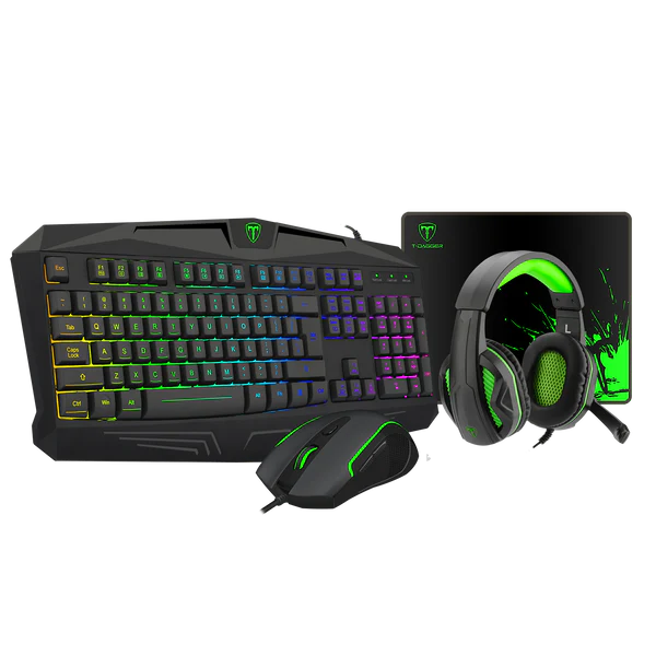 T-Dagger pc gear T-Dagger T-TGS003 4-in-1 Gaming Combo front view