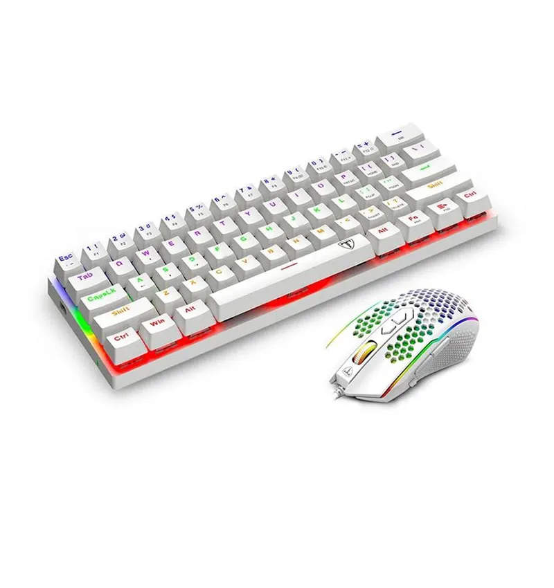 T-Dagger pc gear T-Dagger TGS008 White 2-in-1 Gaming Combo front view
