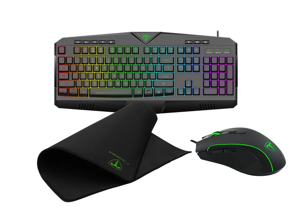 T-Dagger pc gear T-Dagger TGS006 3-in-1 Gaming Combo front view
