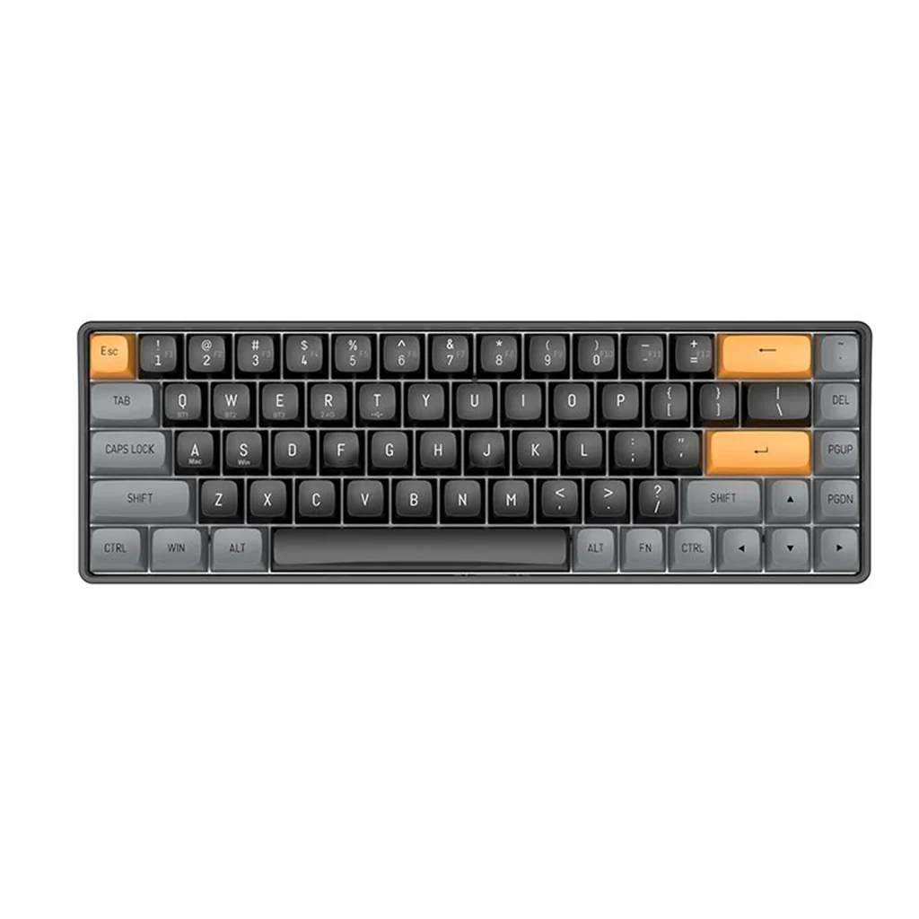 Darkflash GD68 (Black, Grey & Orange) Hot-Swappable Wireless 60% Mechanical Keyboard price in Pakistan product image