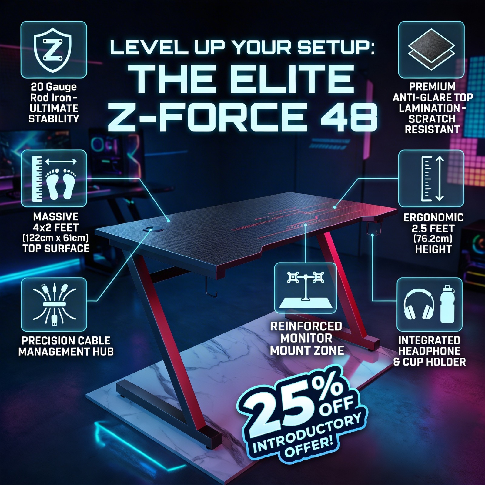 Elite Z-FORCE 48 Gaming Table