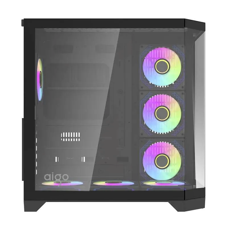 Darkflash pc gear Darkflash FT418 Pro ATX (Black) Gaming PC Case front view