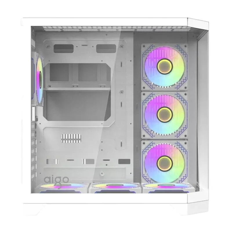 Darkflash pc gear Darkflash FT418 Pro ATX (White) Gaming PC Case front view