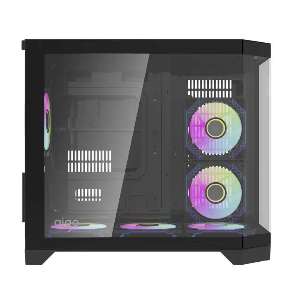 Darkflash pc gear Darkflash FT418 Small (Black) Gaming PC Case front view