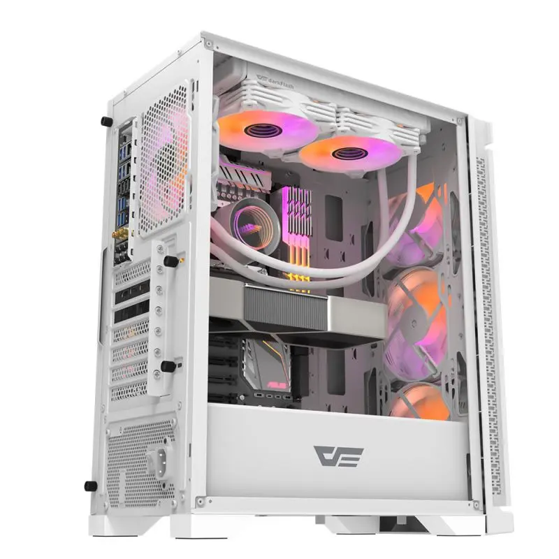 Buy Darkflash DK361 (White) Hexagon Mesh ATX PC Case online in Pakistan at WaddaGamer
