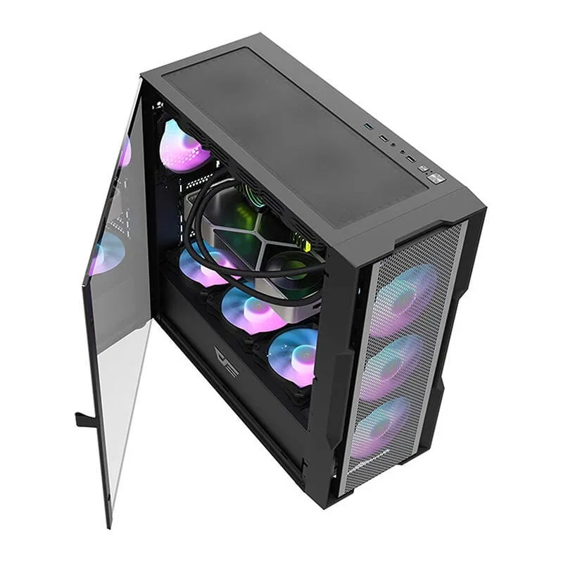Darkflash DK431 (Black) RGB Mid-Tower ATX Gaming PC Case image 4