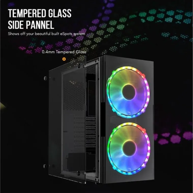 Darkflash BF1 ATX (Black) Tempered Glass Panel Window Mid Tower Gaming Case image 4
