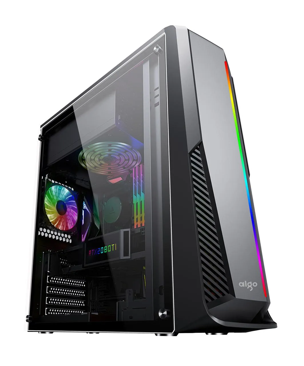 DarkFlash AIGO Rainbow 6 Acrylic Side Panel ATX/M-ATX Gaming Pc Case price in Pakistan product image