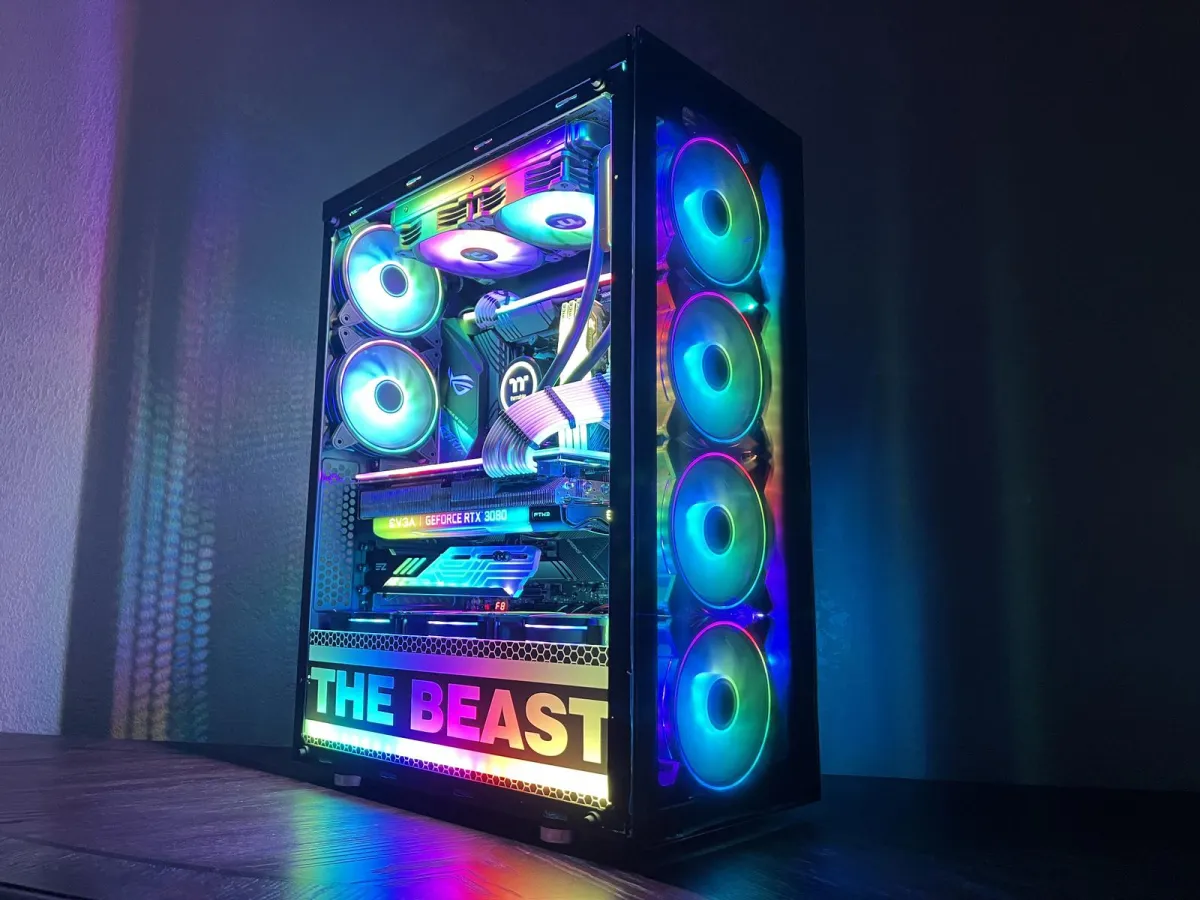 Darkflash Phantom (Black) ATX Mid-Tower Tempered Glass Gaming Pc Case price in Pakistan product image
