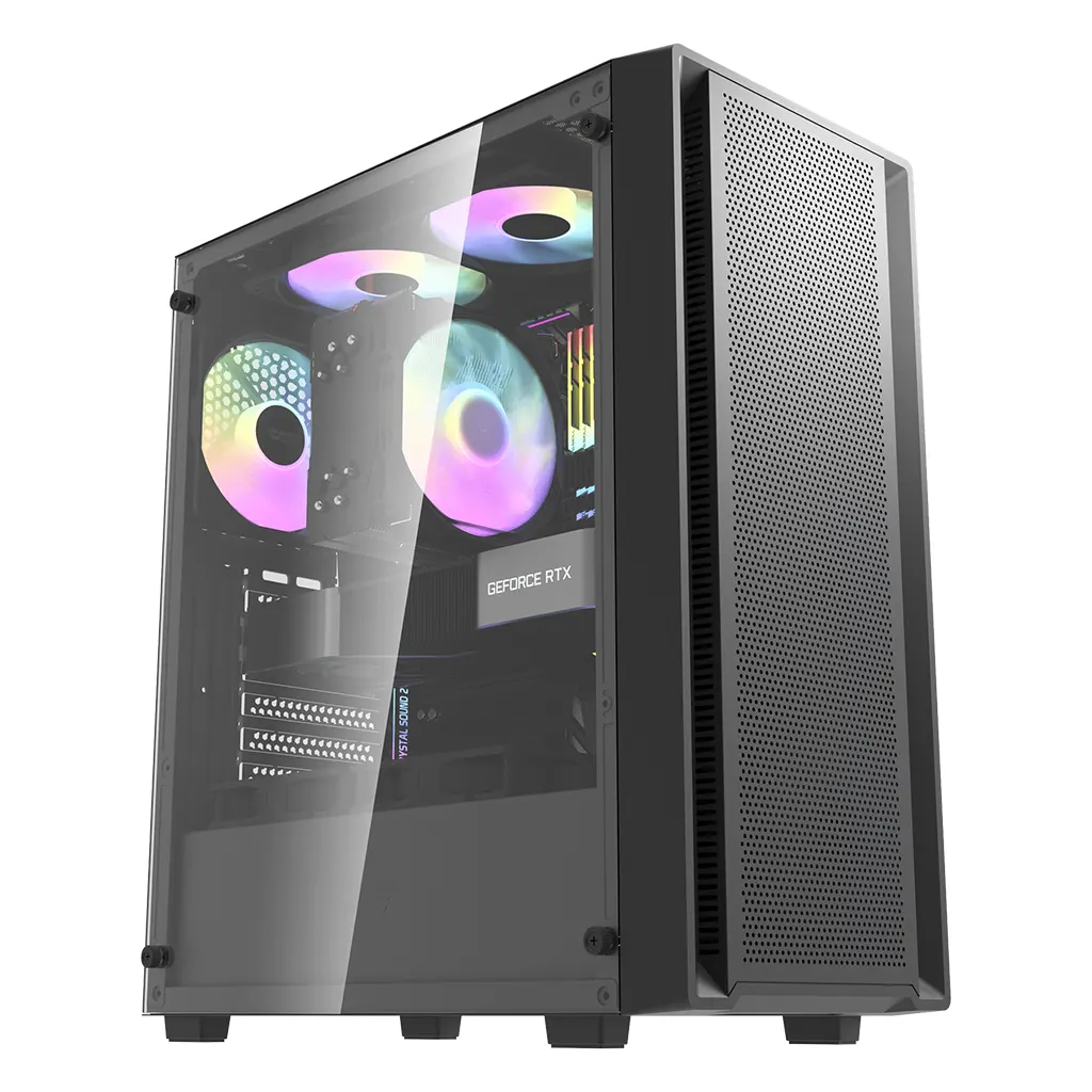 Darkflash DK353 (Black) ATX Tempered Glass High Airflow & 340mm GPU Gaming PC Case price in Pakistan product image