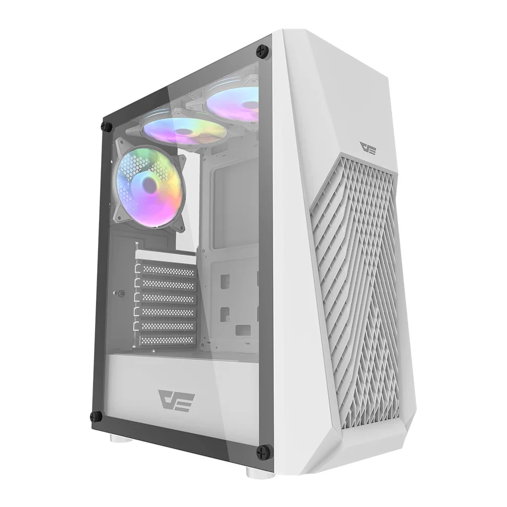 Darkflash DK150 (White) Mid Tower Side Tempered Glass with 360mm Radiator Support Gaming PC Case price in Pakistan product image