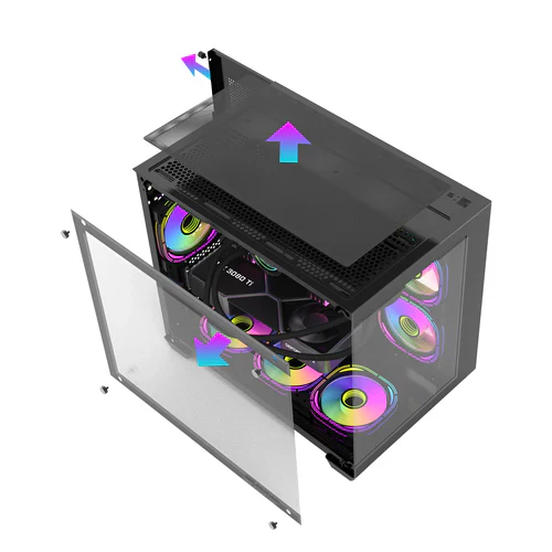 Darkflash C285 (Black) ATX Mid-Tower Gaming Case image 4
