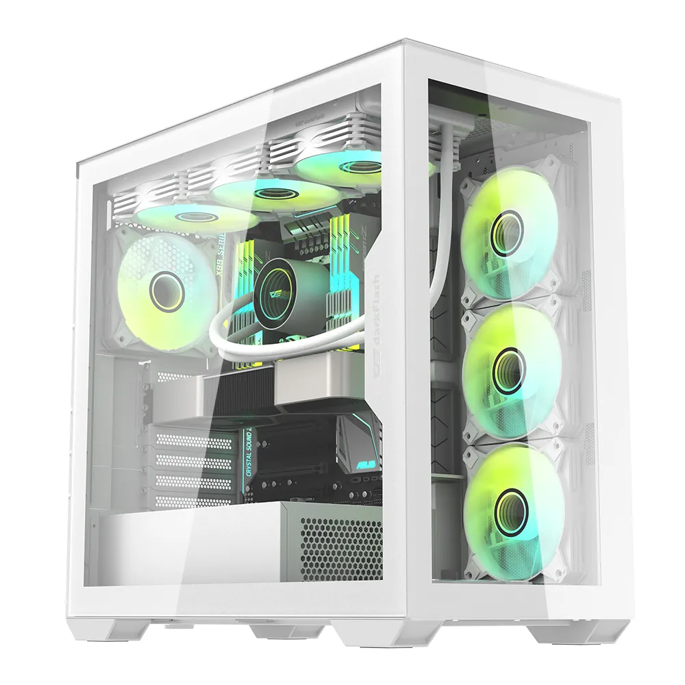 Darkflash DLX4000 (White) Mesh Selection E-ATX Tempered Glass PC Case price in Pakistan product image
