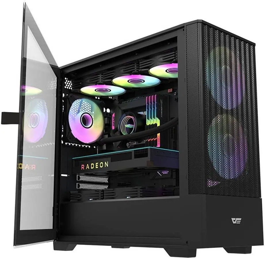 Buy Darkflash DK415M M-Atx (Black) With 2x140mm Argb Fan Pc Case online in Pakistan at WaddaGamer