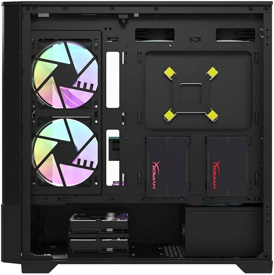 Darkflash DK415M M-Atx (Black) With 2x140mm Argb Fan Pc Case image 4
