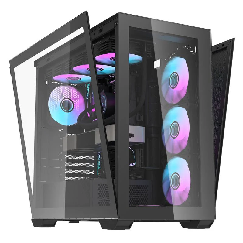 Darkflash DLX4000 (Black) Mesh Selection E-ATX Tempered Glass PC Case image 4
