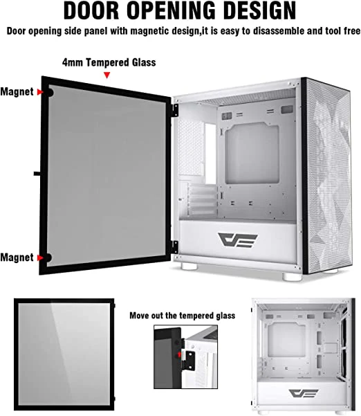 Buy Darkflash DLM21 (White) MESH Micro ATX Mini ITX Tower PC Case online in Pakistan at WaddaGamer
