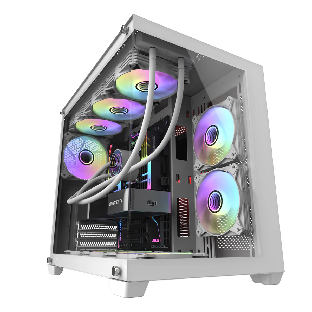 Darkflash C285P (White) ATX Gaming PC Case price in Pakistan product image