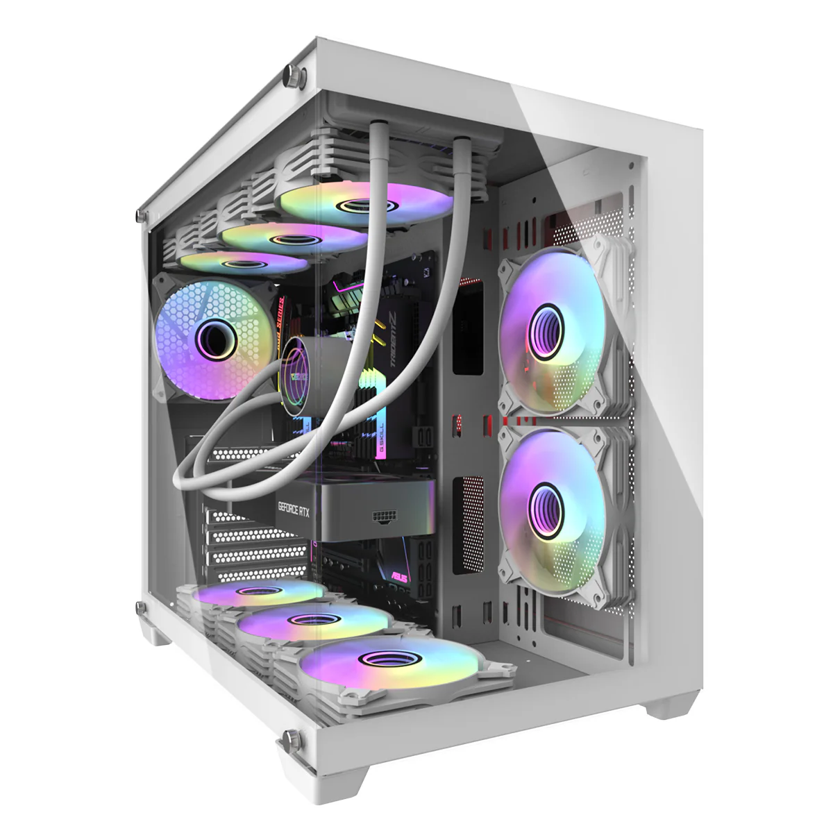 Darkflash C285P (White) ATX Gaming PC Case image 4