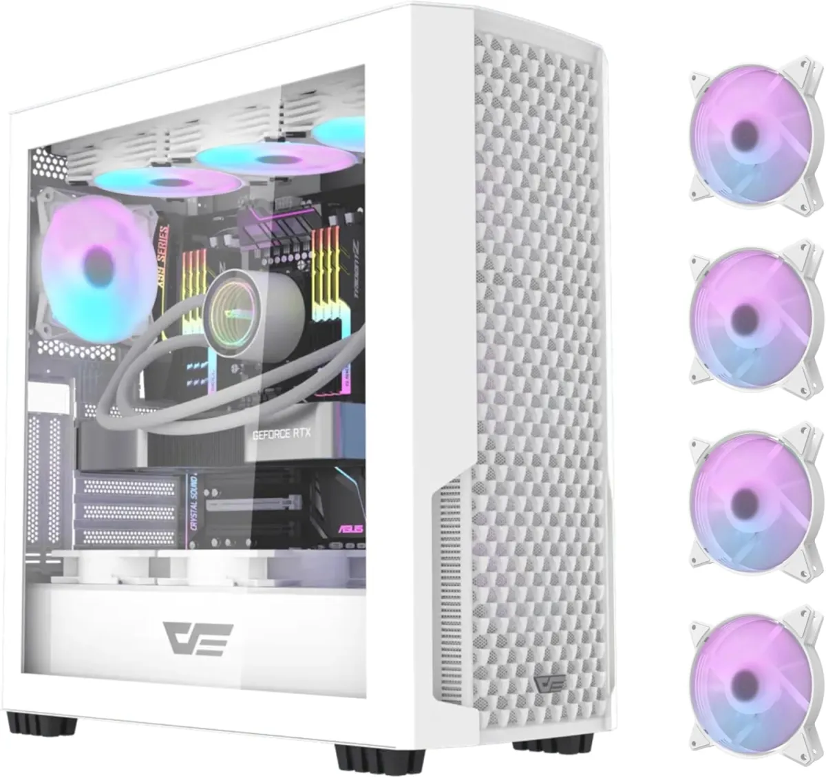 Darkflash DF2100 (White) ATX Gaming PC Case image 4