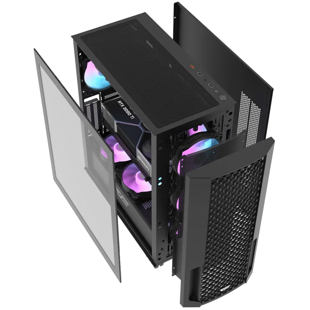 Darkflash DF2100 (Black) ATX Gaming PC Case image 4