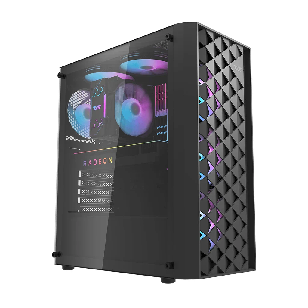 Darkflash DK351 (Black) ATX Mesh Dragon With 4 ARGB Fans Mid-Tower Gaming PC Case price in Pakistan product image